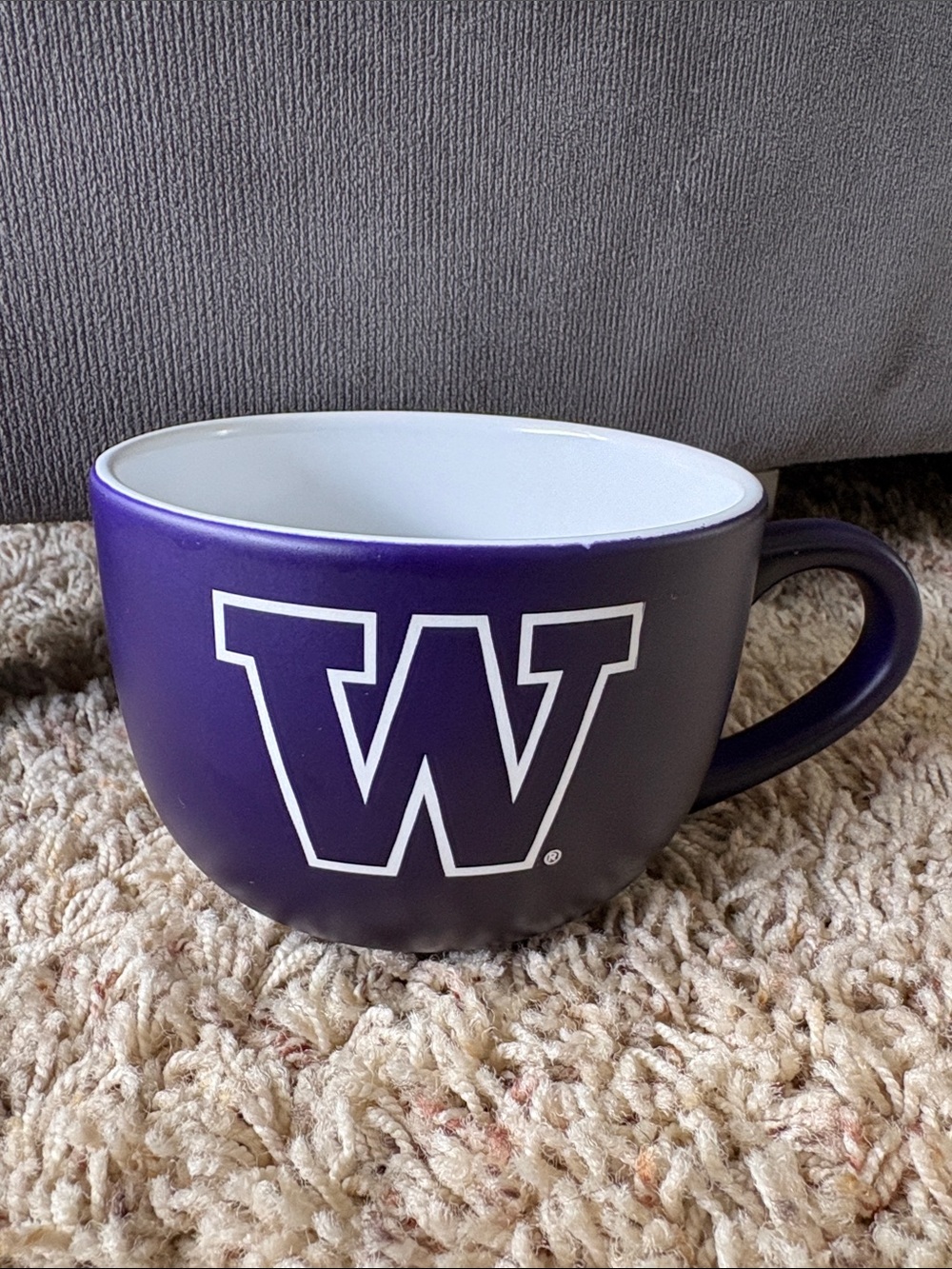 University of Washington Purple Ceramic Mug with White 'W' Logo